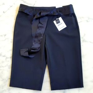 NWT. Express Design Studio Editor City Short Pants with satin belt.
